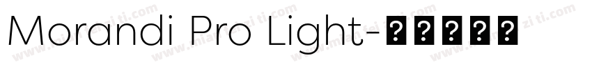 Morandi Pro Light字体转换